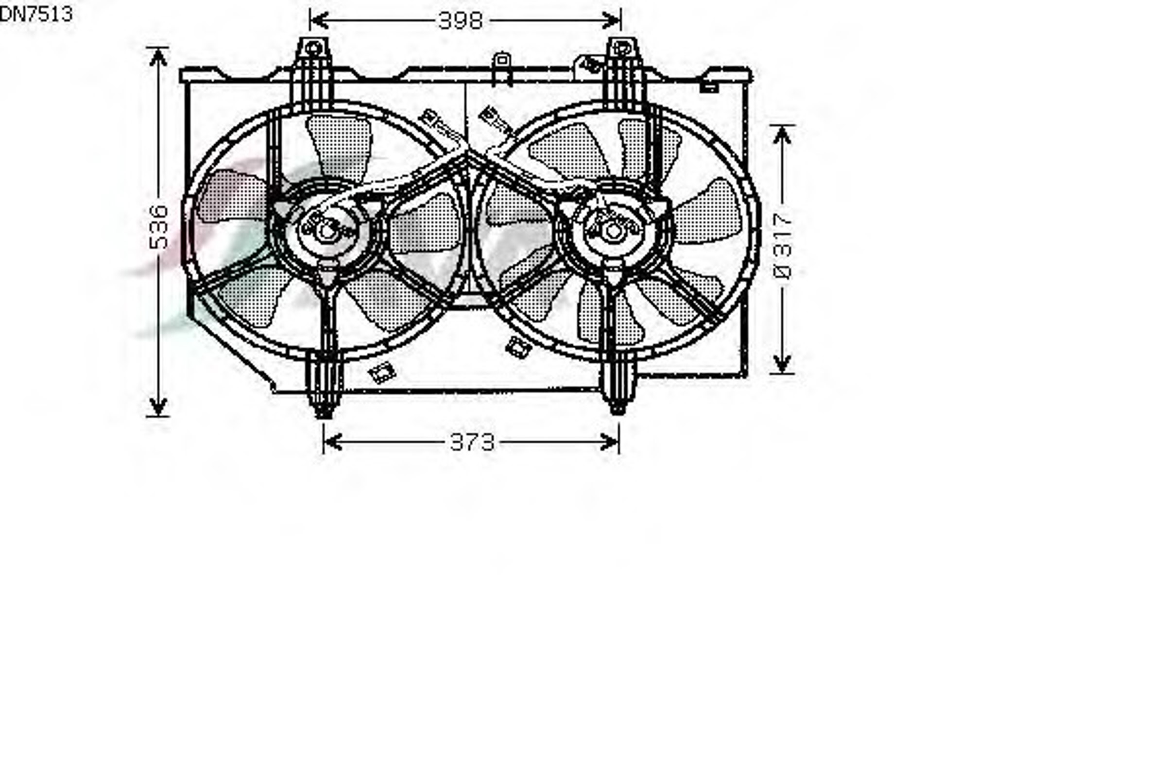 Вентилятор радиатора AVA QUALITY COOLING DN7513