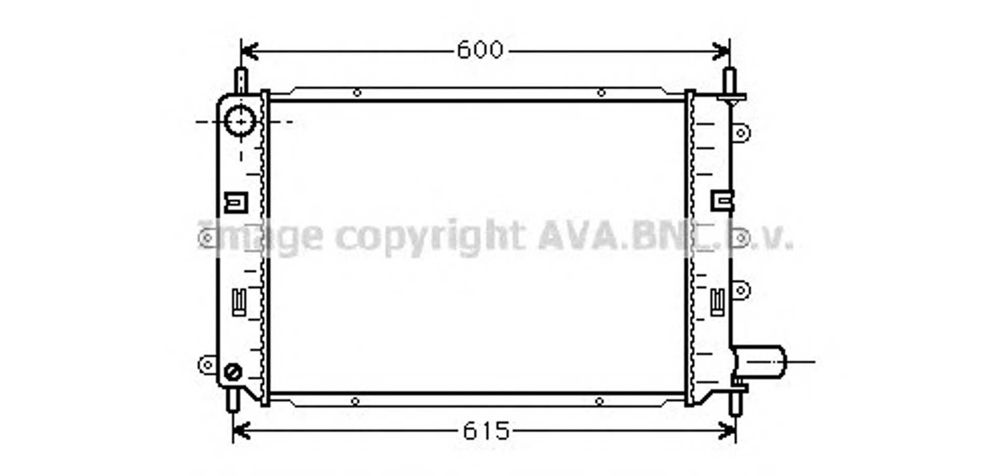 Радиатор системы охлаждения AVA QUALITY COOLING FD2059