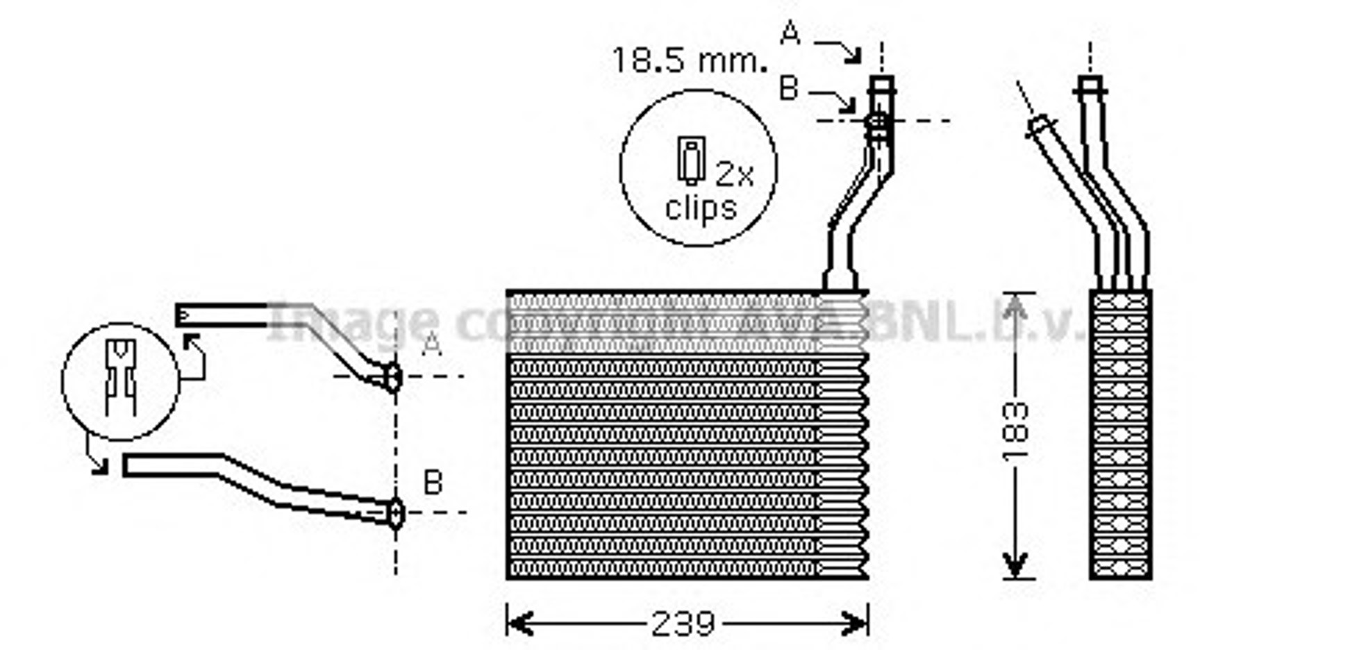 Радиатор печки AVA QUALITY COOLING FD6365
