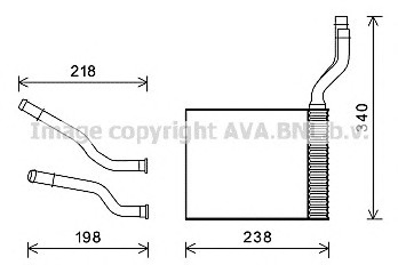 Радиатор печки AVA QUALITY COOLING FD6465