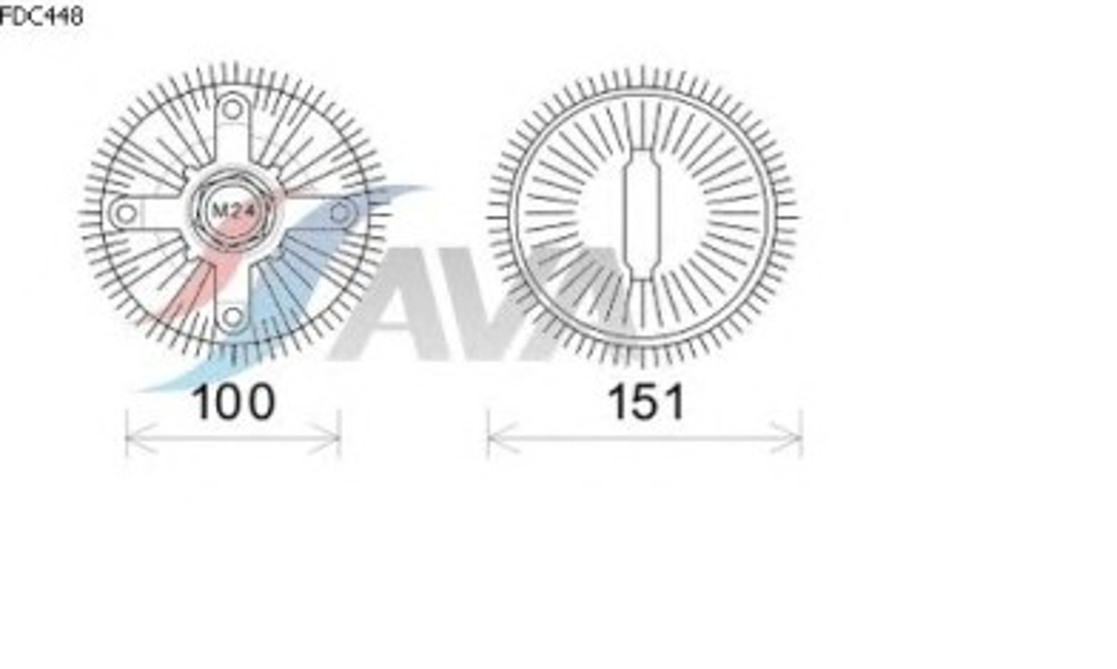 Вискомуфта вентилятора AVA QUALITY COOLING FDC448