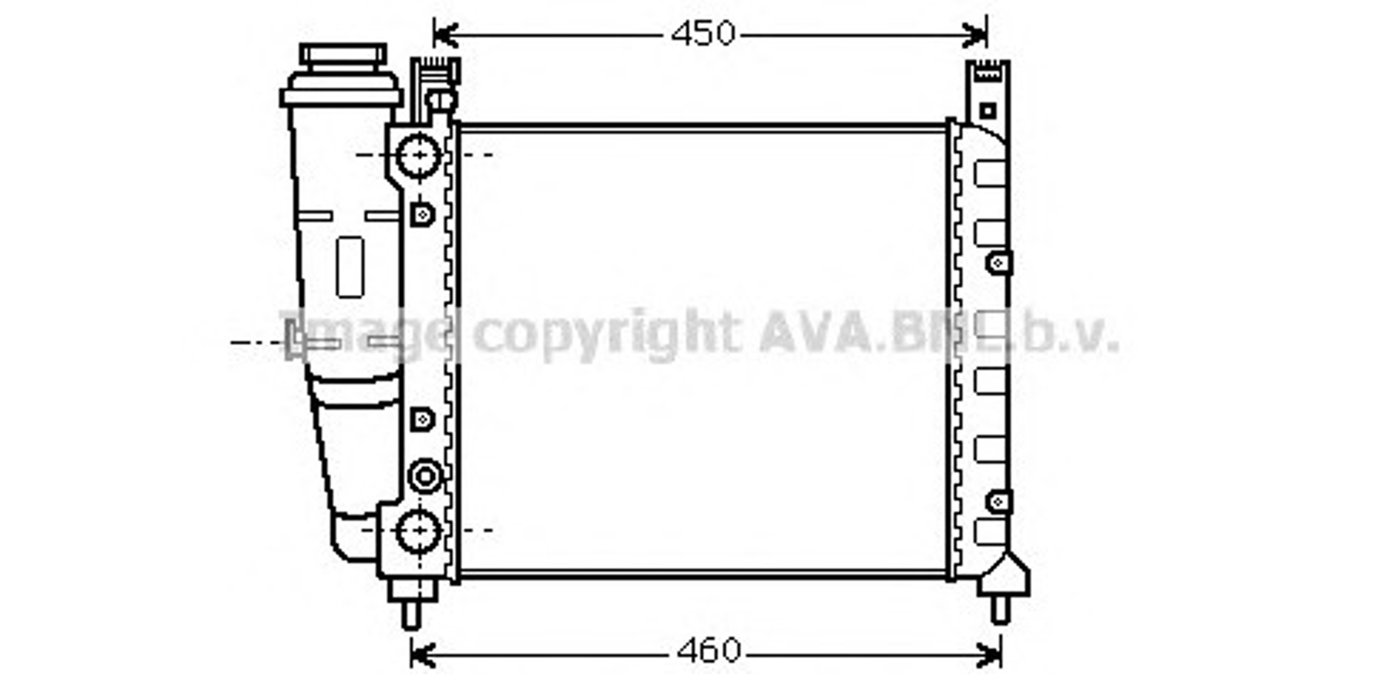 Радиатор системы охлаждения AVA QUALITY COOLING FT2059