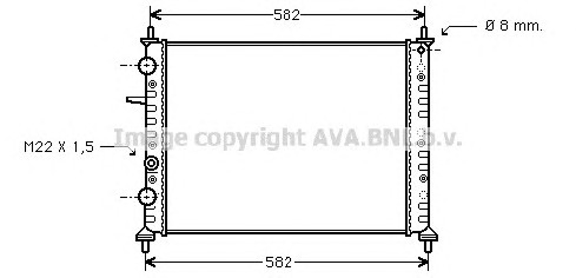 Радиатор системы охлаждения AVA QUALITY COOLING FT2162