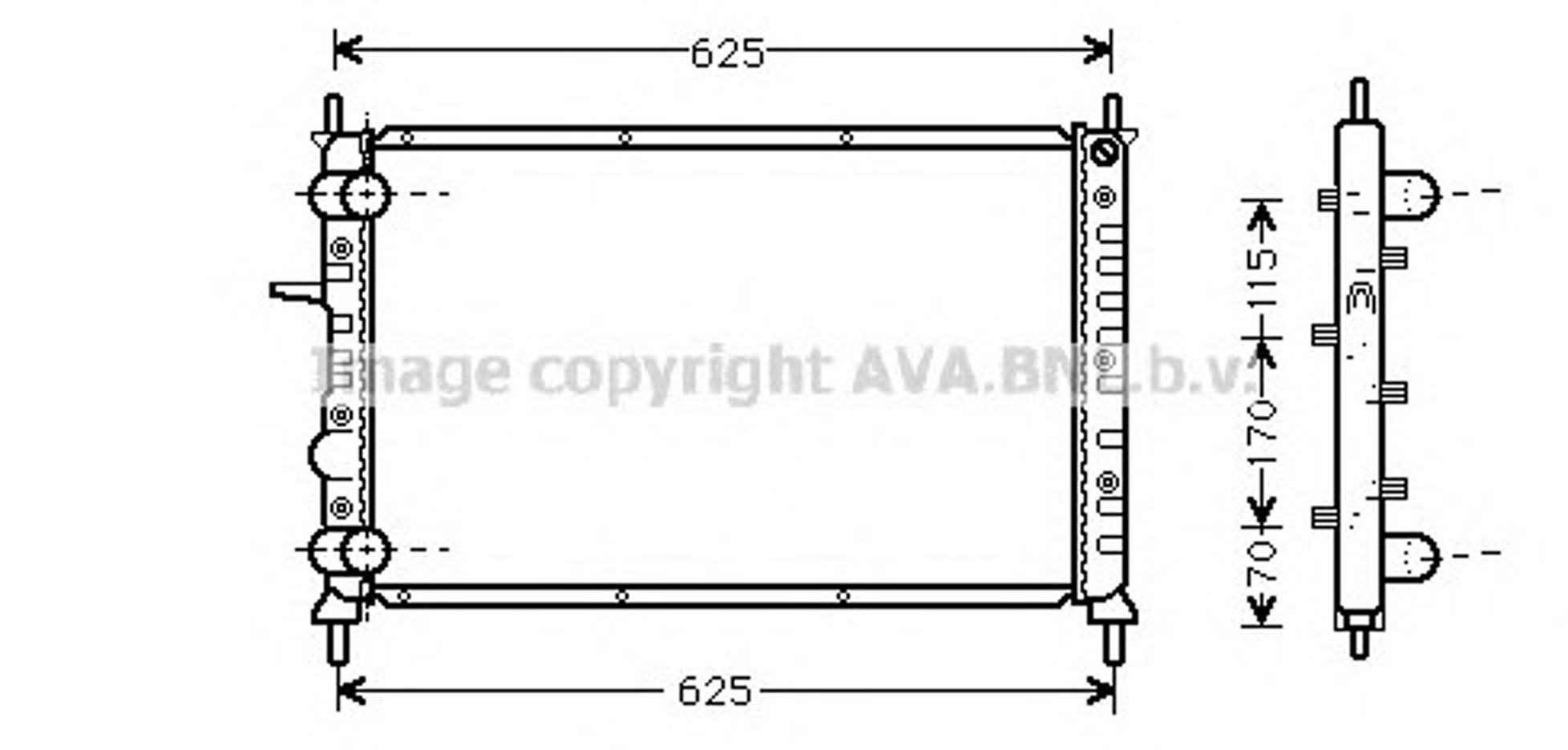 Радиатор системы охлаждения AVA QUALITY COOLING FT2231