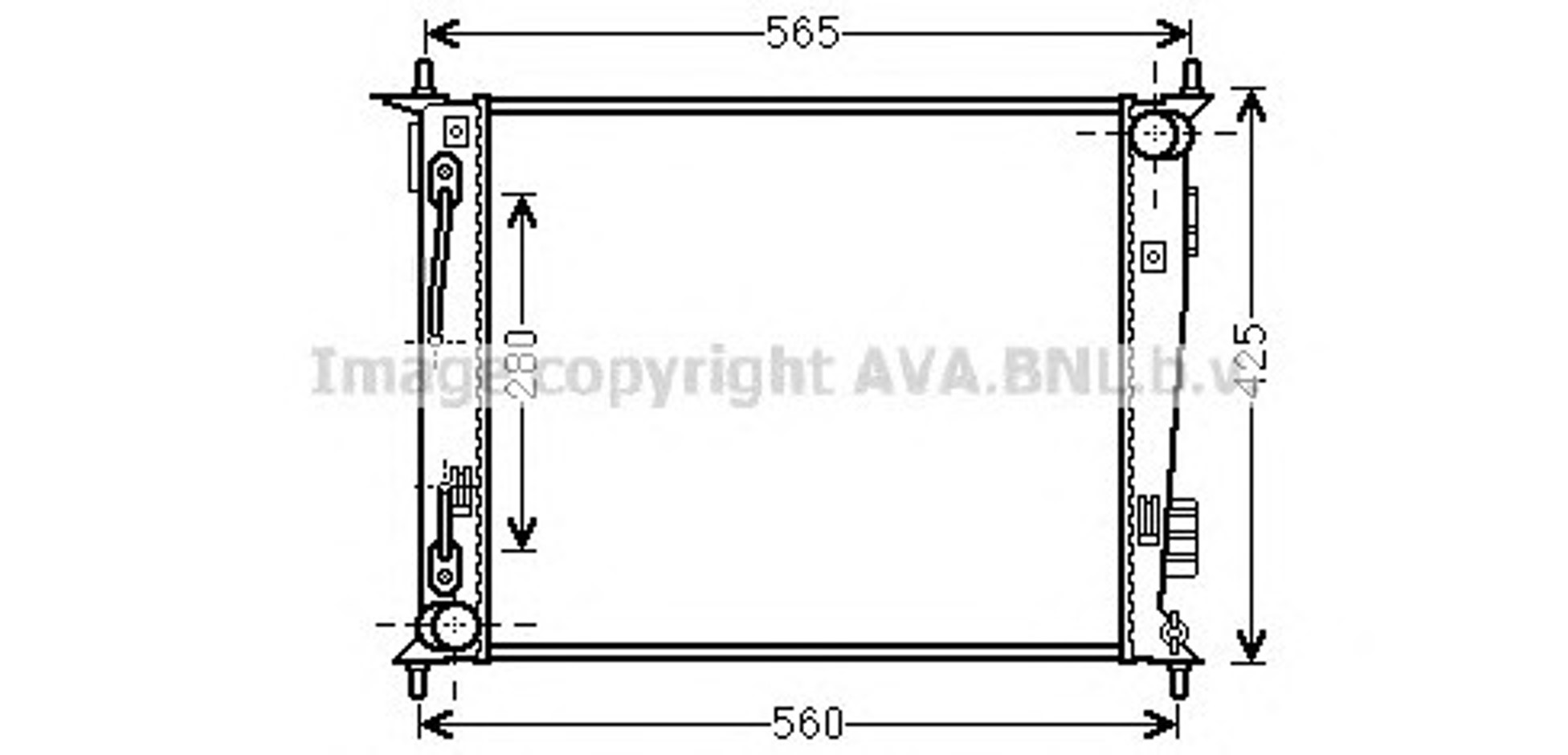 Радиатор системы охлаждения AVA QUALITY COOLING KAA2136