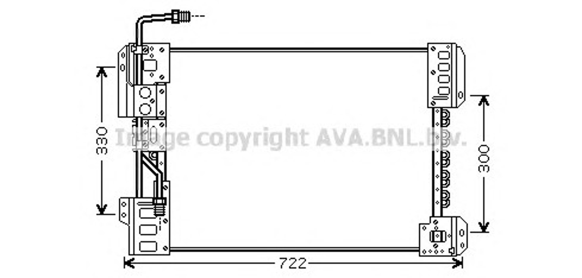 Радиатор кондиционера AVA QUALITY COOLING ME5210