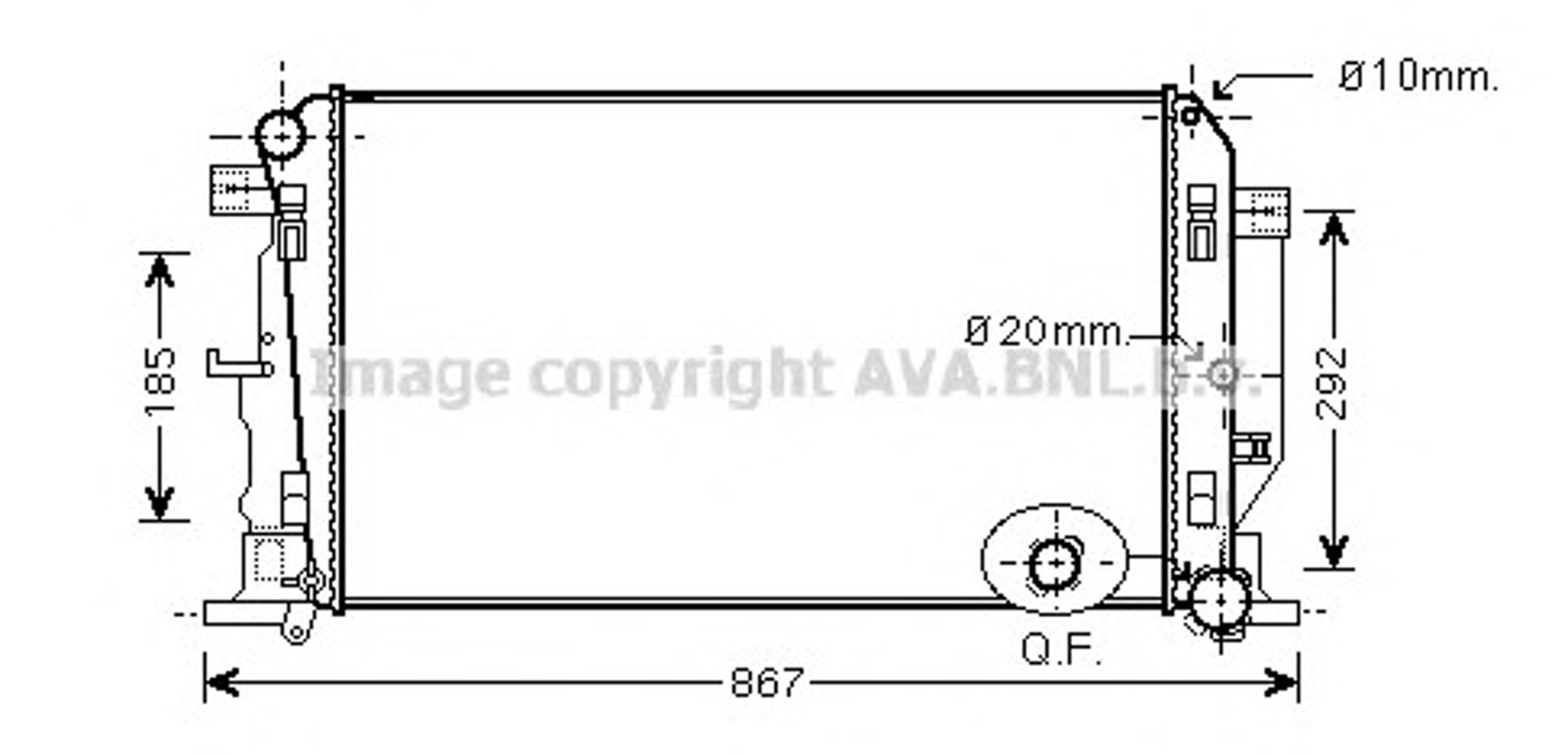 MS2446 AVA QUALITY COOLING Радиатор системы охлаждения