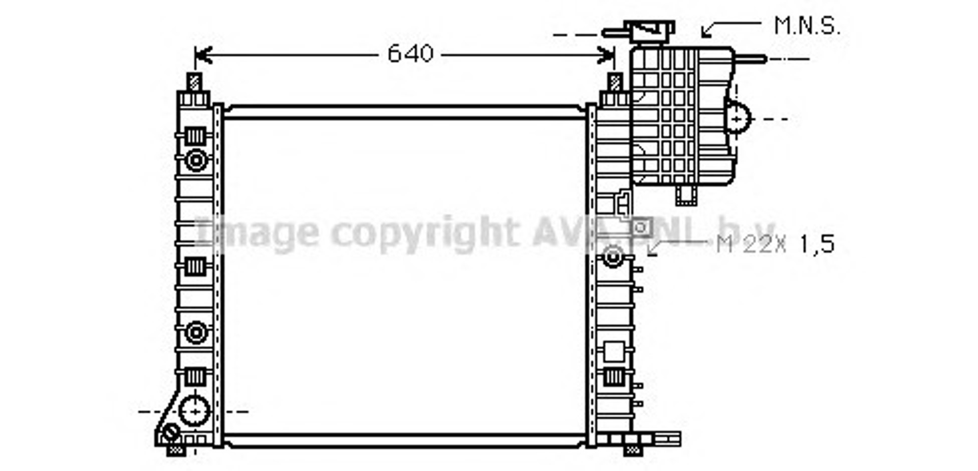 Радиатор системы охлаждения AVA QUALITY COOLING MSA2216