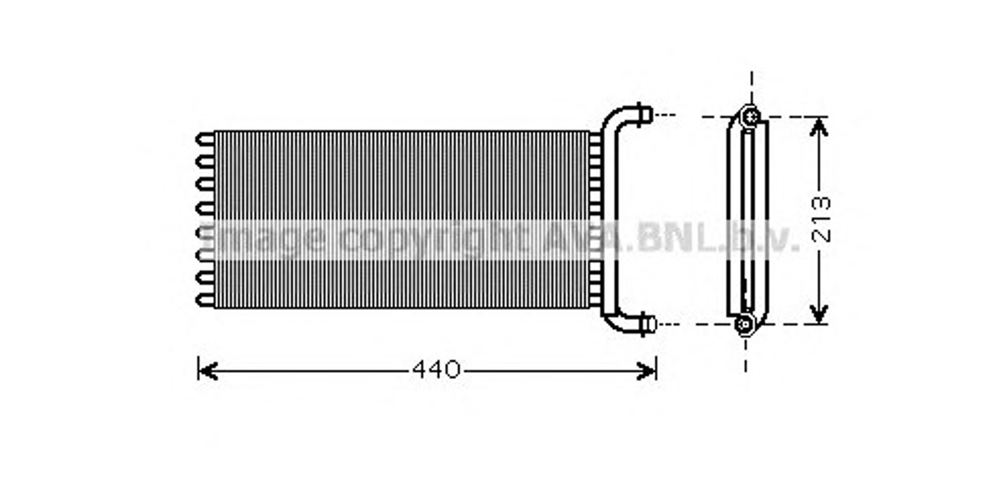 Радиатор отопителя AVA QUALITY COOLING MSA6441