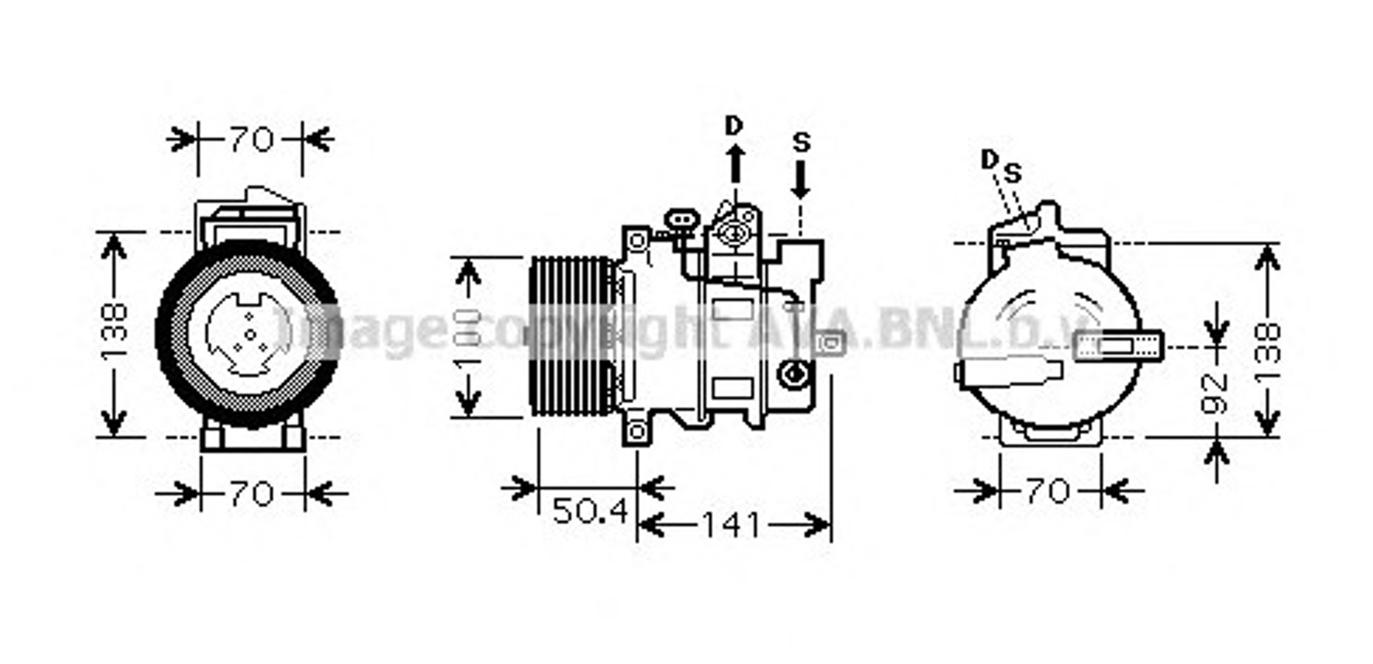 Компрессор кондиционера AVA QUALITY COOLING MSK431