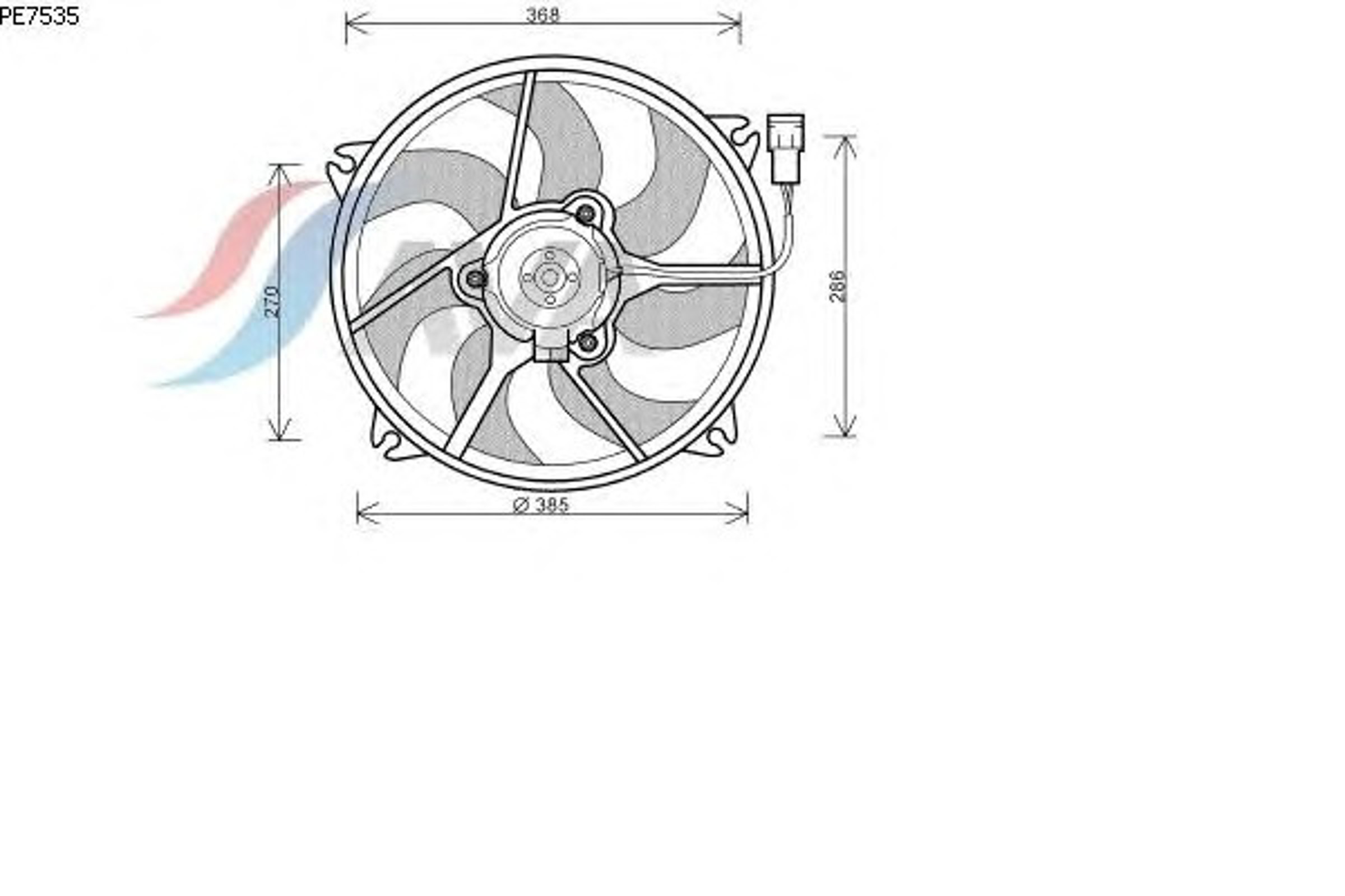 PE7535 AVA QUALITY COOLING Вентилятор радиатора