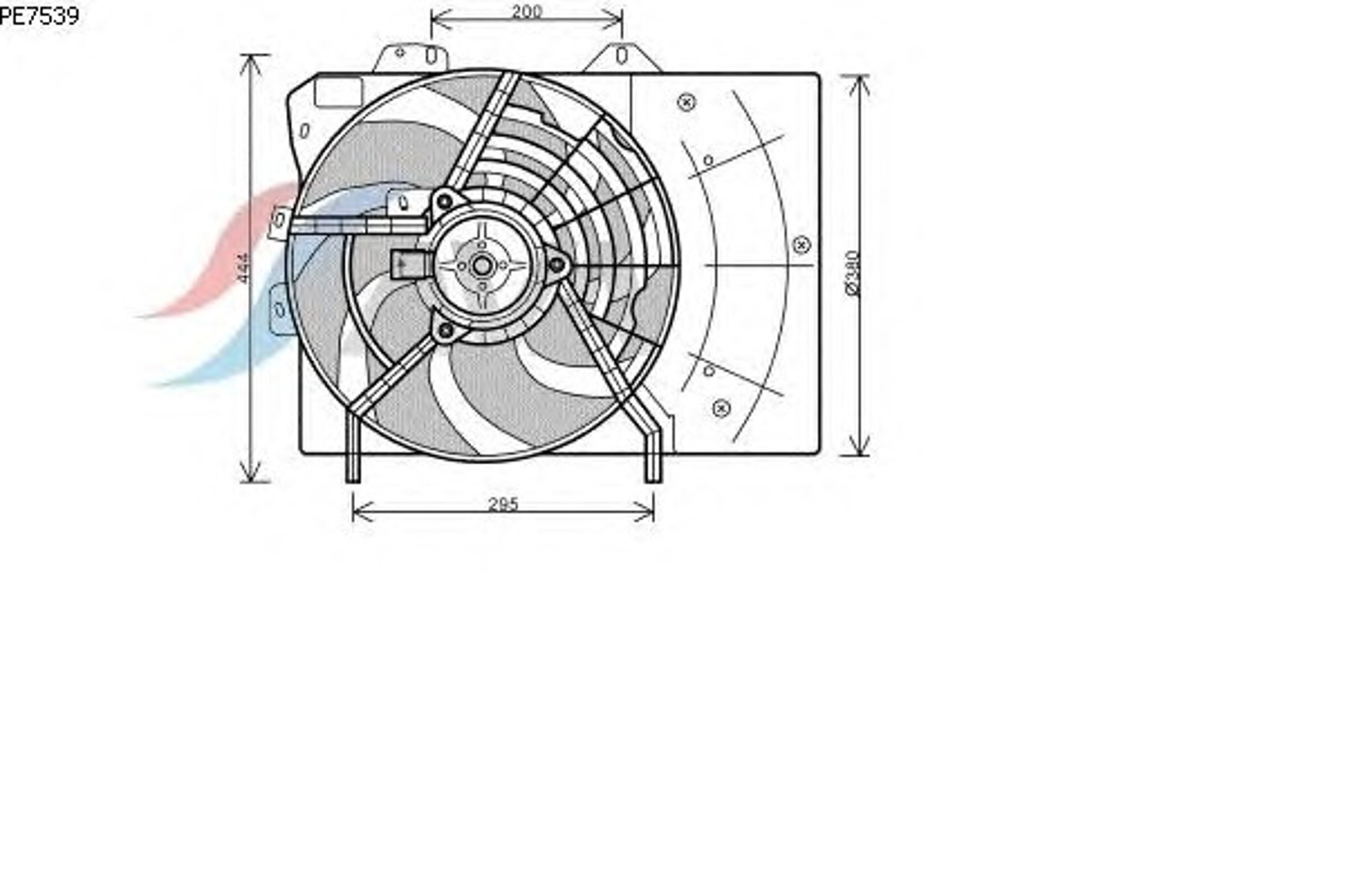 Вентилятор радиатора AVA QUALITY COOLING PE7539