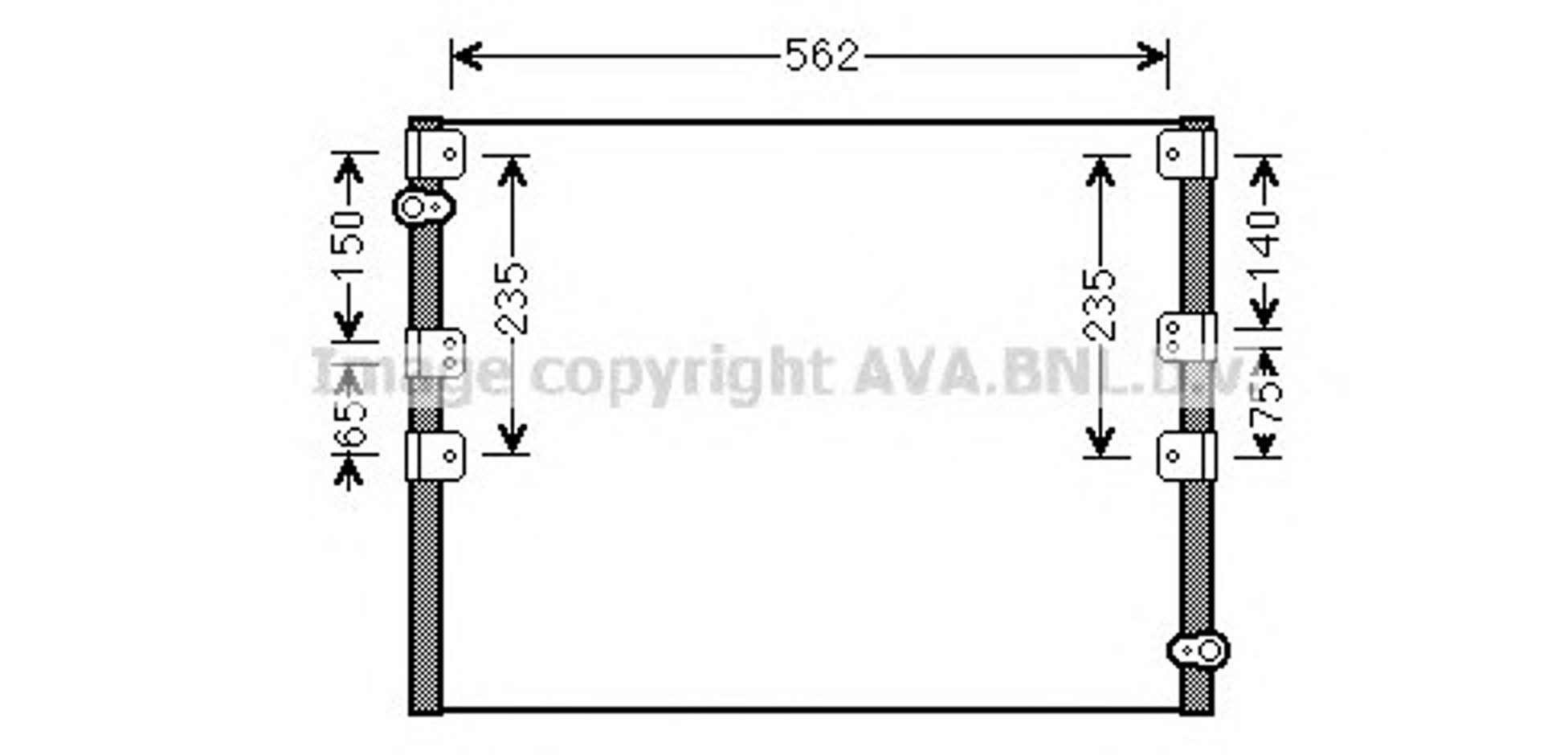 Радиатор кондиционера AVA QUALITY COOLING TO5605