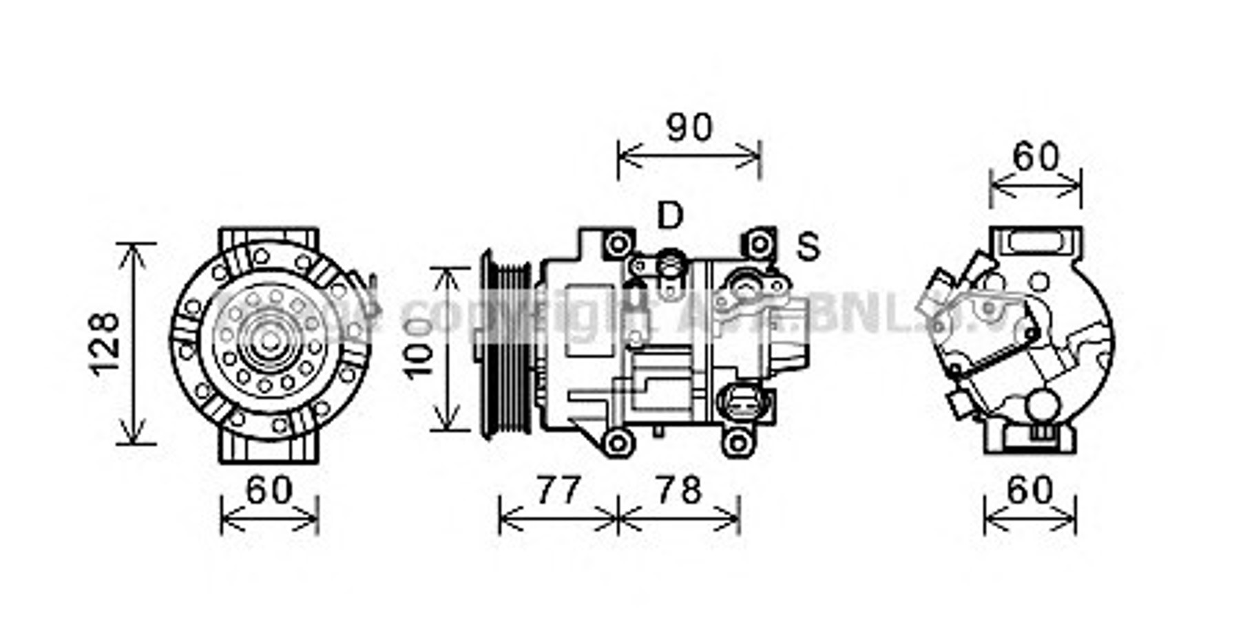 Компрессор кондиционера AVA QUALITY COOLING TOK584
