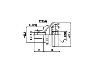 ШРУС AYWIPARTS AW1510008A