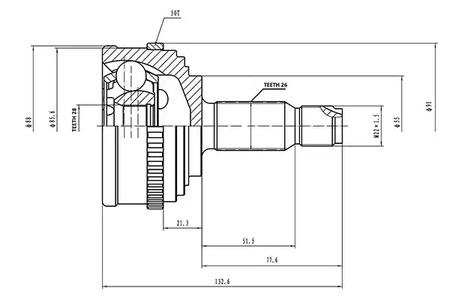 ШРУС AYWIPARTS AW1510034A