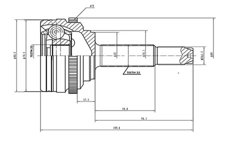 AW1510098A AYWIPARTS ШРУС