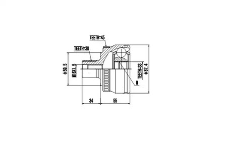 ШРУС AYWIPARTS AW1510159A