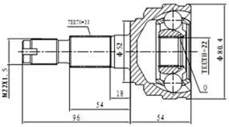 ШРУС AYWIPARTS AW1510186