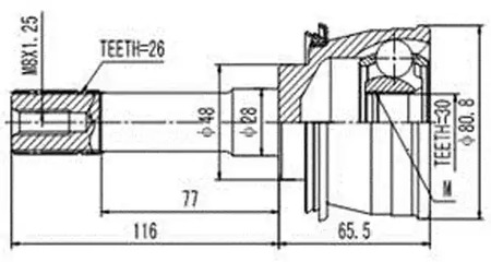 ШРУС AYWIPARTS AW1510190