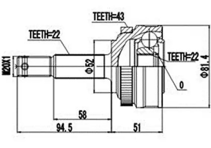 ШРУС AYWIPARTS AW1510897A