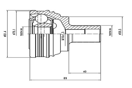 ШРУС AYWIPARTS AW1510899