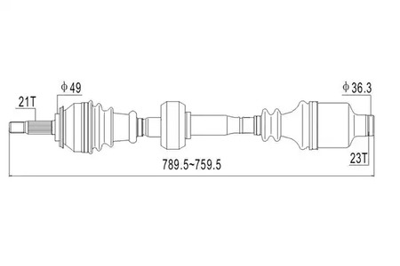 AW1530113 AYWIPARTS Приводной вал