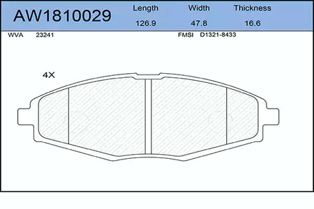 Тормозные колодки AYWIPARTS AW1810029