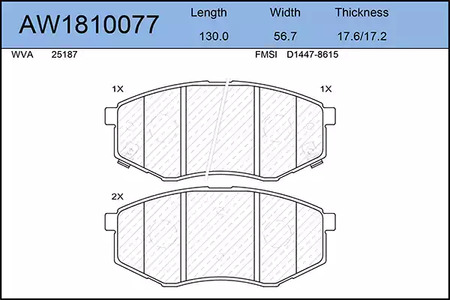 AW1810077 AYWIPARTS К-т дисков. тормоз. колодок