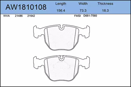 AW1810108 AYWIPARTS Тормозные колодки