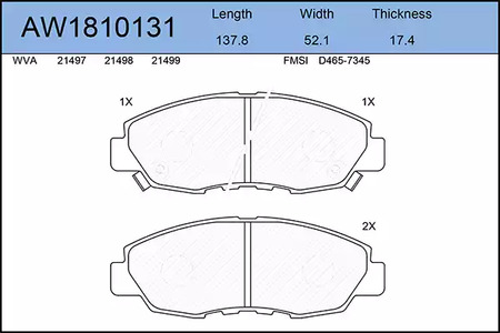 Тормозные колодки AYWIPARTS AW1810131