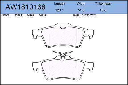 AW1810168 AYWIPARTS К-т дисков. тормоз. колодок