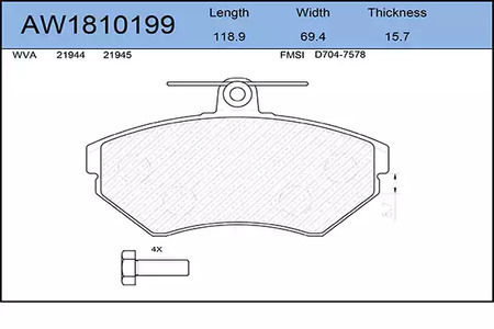 Диск тормозной AYWIPARTS AW1810199