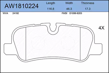 Тормозные колодки AYWIPARTS AW1810224