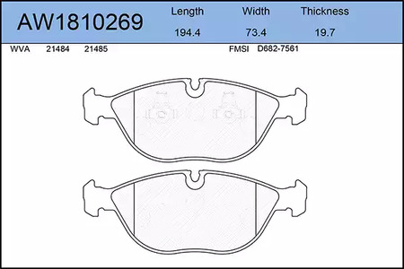 Тормозные колодки AYWIPARTS AW1810269