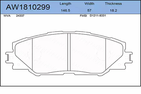 AW1810299 AYWIPARTS Тормозные колодки