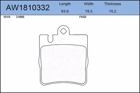 AW1810332 AYWIPARTS Тормозные колодки