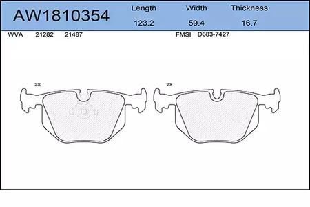 Тормозные колодки AYWIPARTS AW1810354