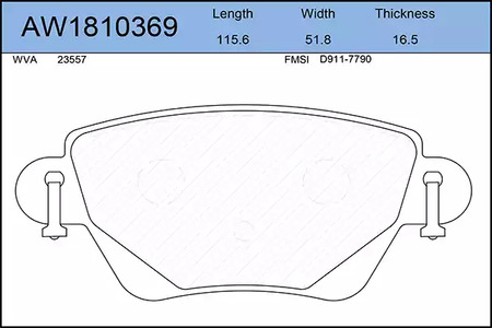 Тормозные колодки AYWIPARTS AW1810369