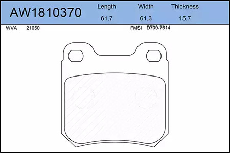 AW1810370 AYWIPARTS Колодки тормозные дисковые