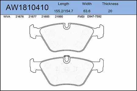 Тормозные колодки AYWIPARTS AW1810410