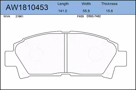 AW1810453 AYWIPARTS Тормозные колодки