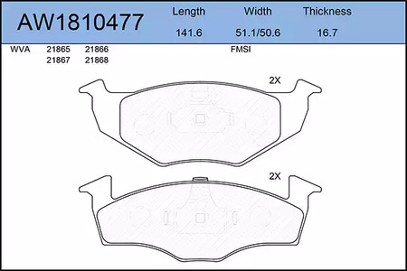 Тормозные колодки AYWIPARTS AW1810477