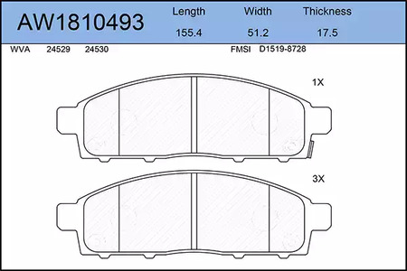 Тормозные колодки AYWIPARTS AW1810493