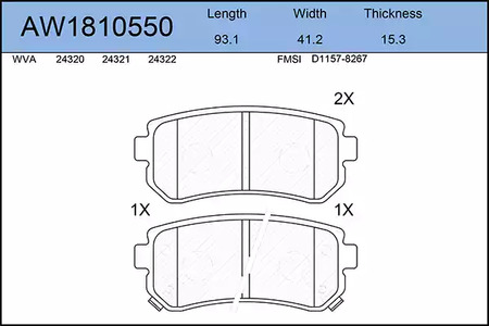 Тормозные колодки AYWIPARTS AW1810550