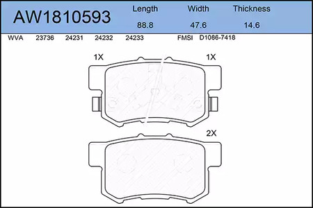 Тормозные колодки AYWIPARTS AW1810593