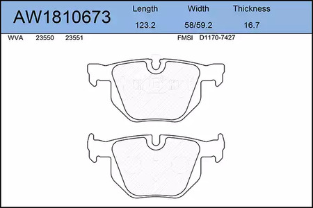 Тормозные колодки AYWIPARTS AW1810673