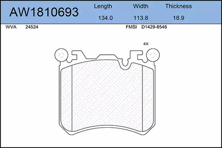 Тормозные колодки AYWIPARTS AW1810693