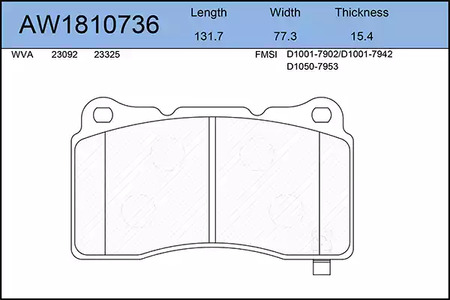 Тормозные колодки AYWIPARTS AW1810736