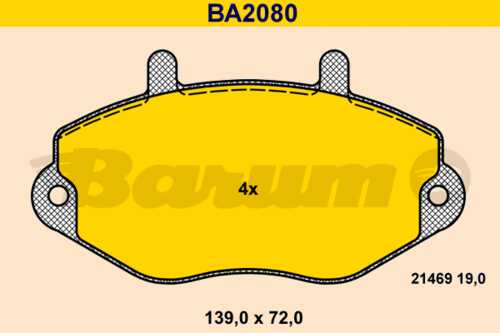 BA2080 BARUM Тормозные колодки